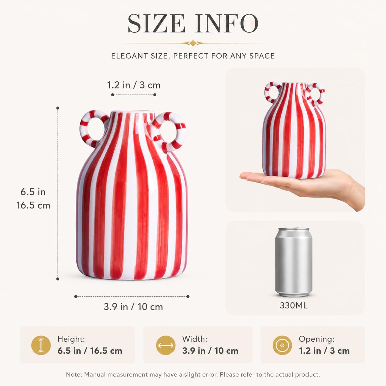 Small Ceramic Vase / Red