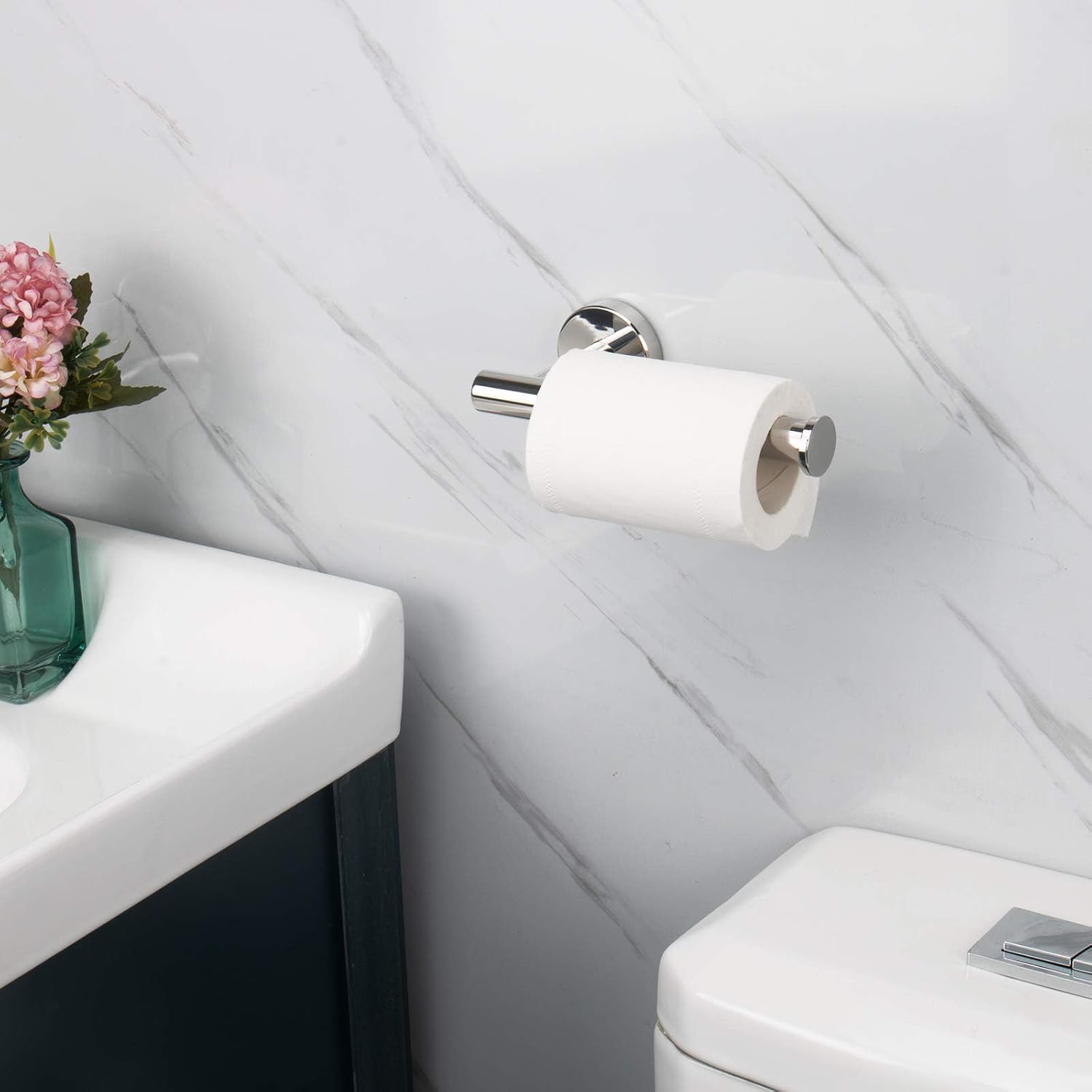 NearMoon Bathroom Toilet Paper Holder, Premium SUS304 Stainless Steel Rustproof Wall Mounted Toilet Roll Holder for