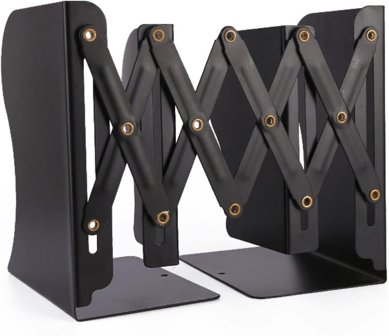 Adjustable Metal Bookends Heavy Duty / Black
