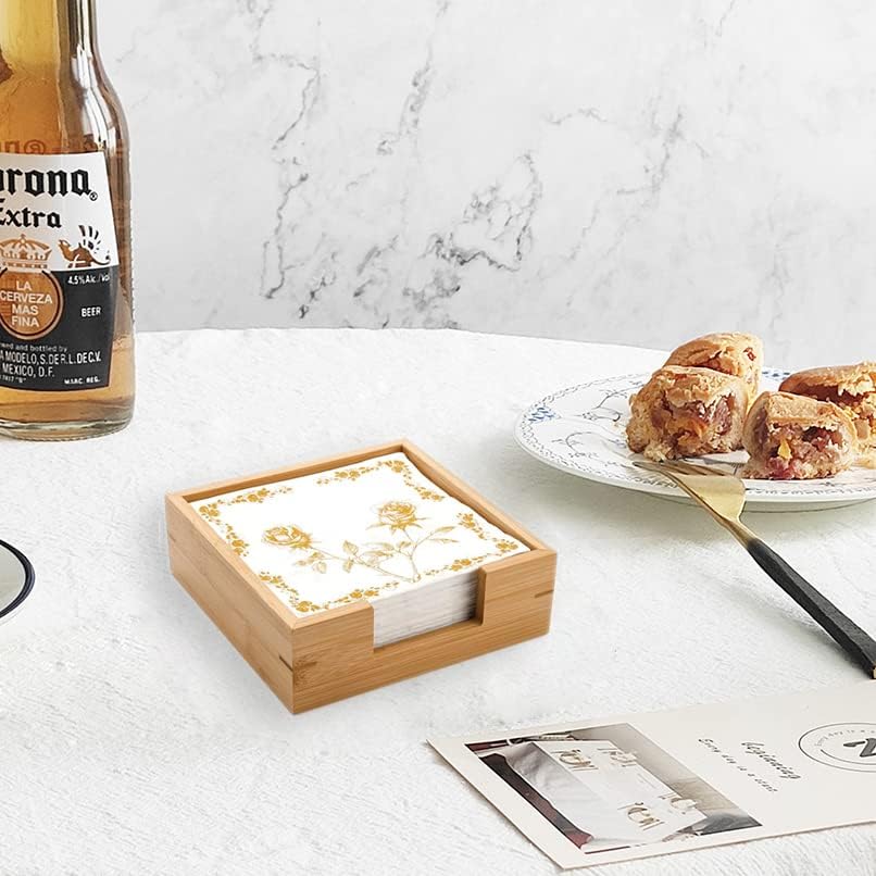 Wood Napkin Tray / 7.5 x 7.5 x 2.5
