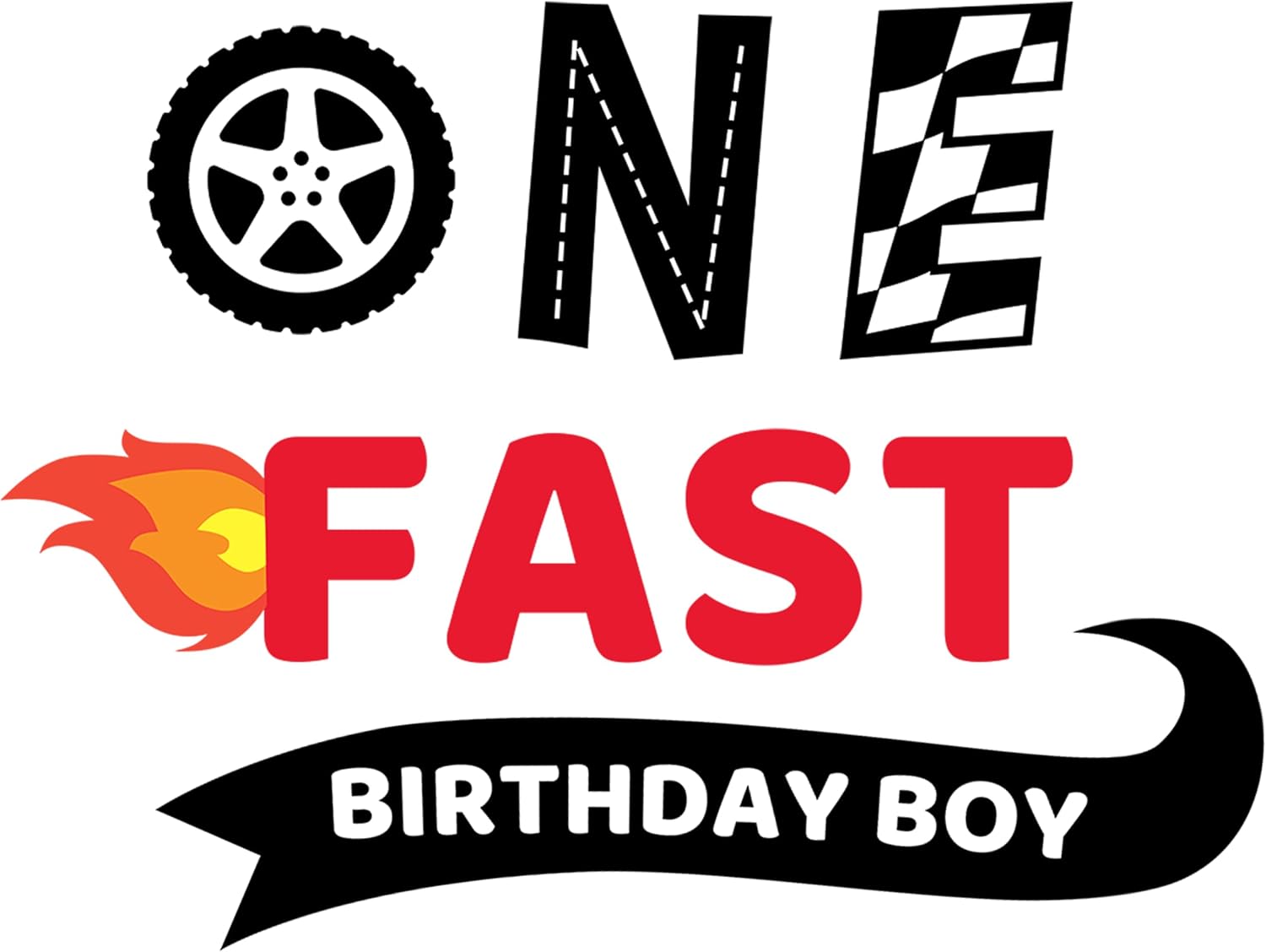 Fast One Party Decal Sign