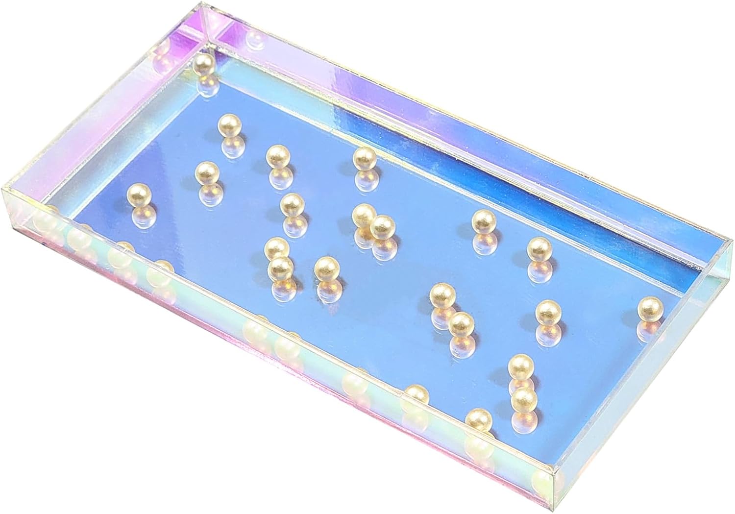 Acrylic Tray Bathroom Tray for Countertop / Iridescent