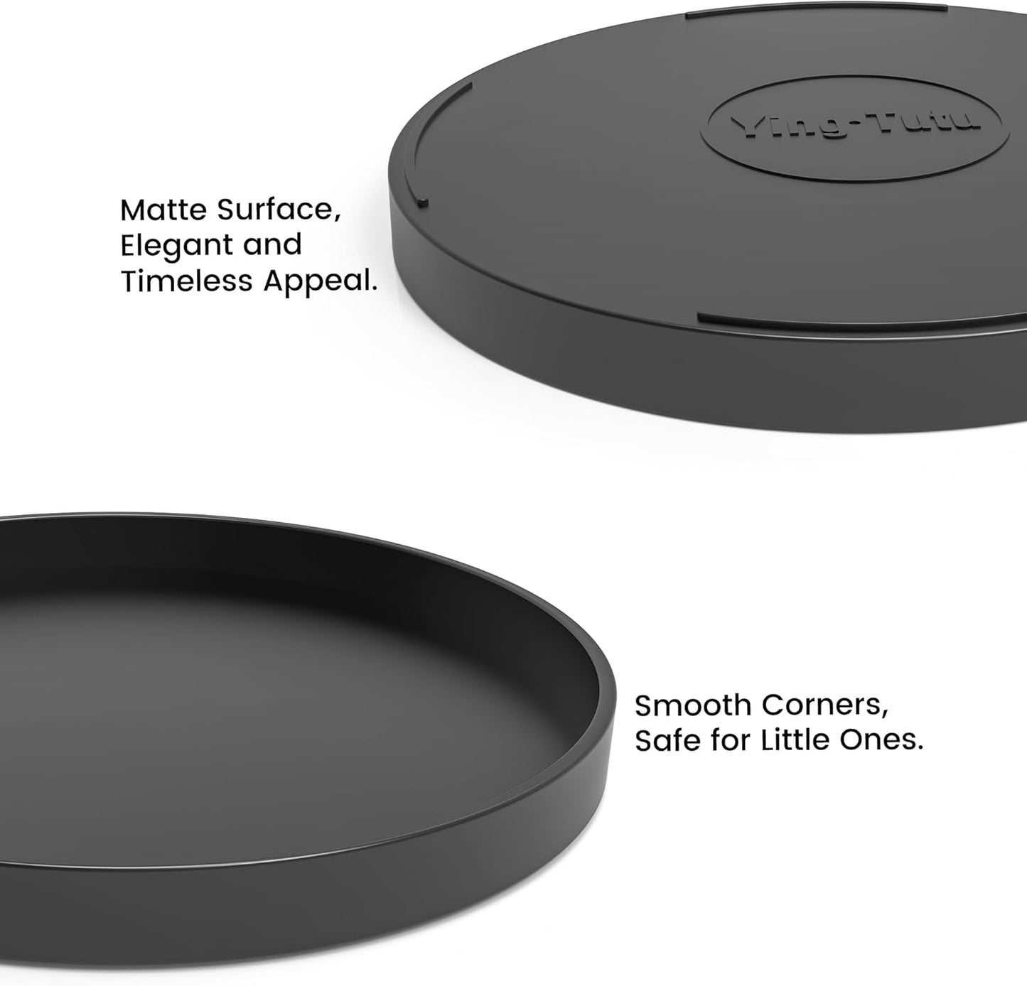 Candles / 10" Bathroom and Vanity Tray / Black / Set of 10