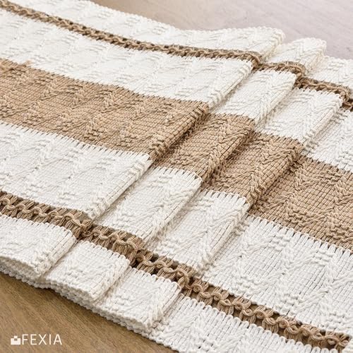 FEXIA Boho Table Runner 12x72 Inch for Fall Home Decor Table Decorations