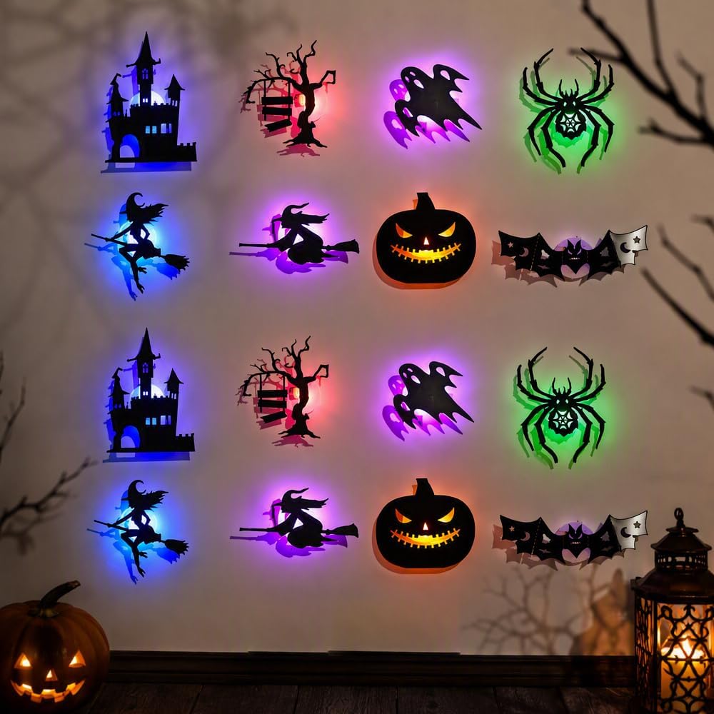 TRWYMZ Christmas Decorations - 16" Christmas Window Silhouette Lights