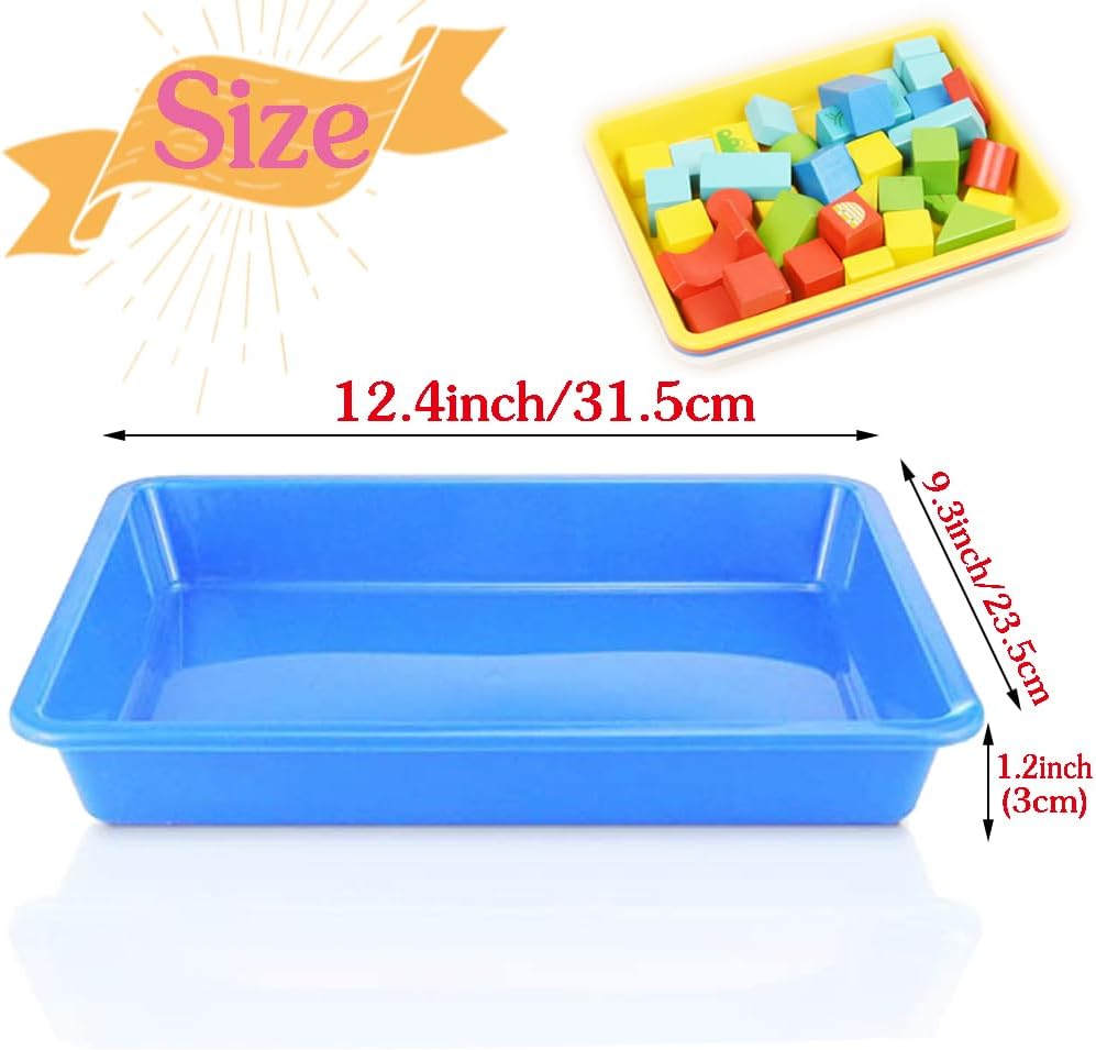 Plastic Art Trays for Adult Crafts / Multicolor / Set of 10