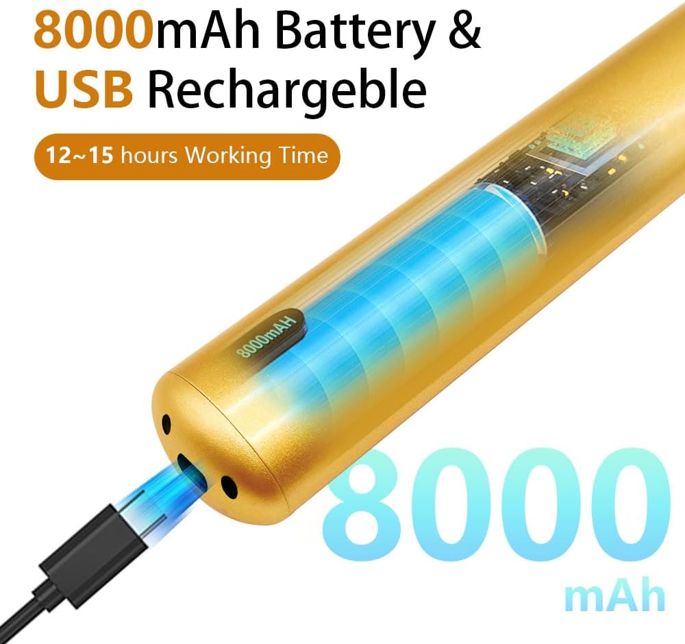 26" Wireless Picture Lights, 8000 mAh Rechargeable Battery Art Display Light with Remote Control, Dimmable/Timer Off