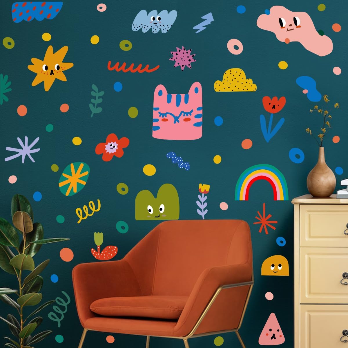 Colorful Abstract Wall Stickers / Shape