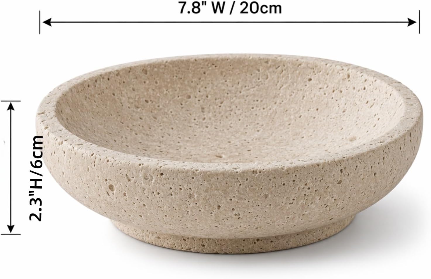 Travertine Decorative Bowl 7.8 / 7.8"*2.3 / Natural