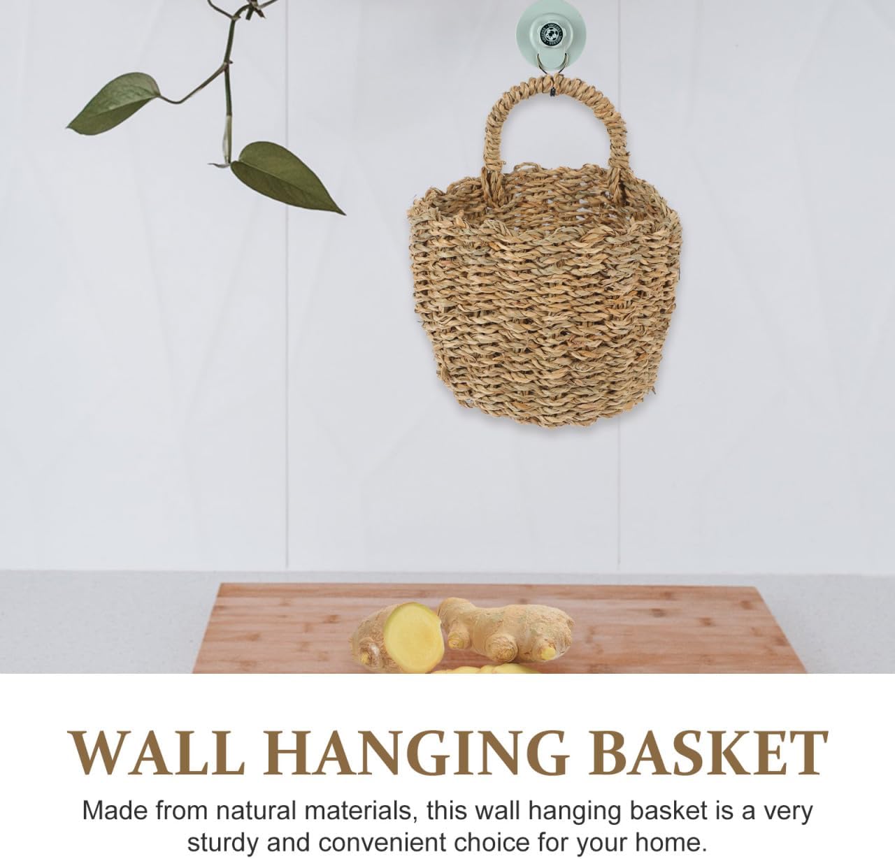 Woven Hanging Storage Basket / 7.87 x 5.51