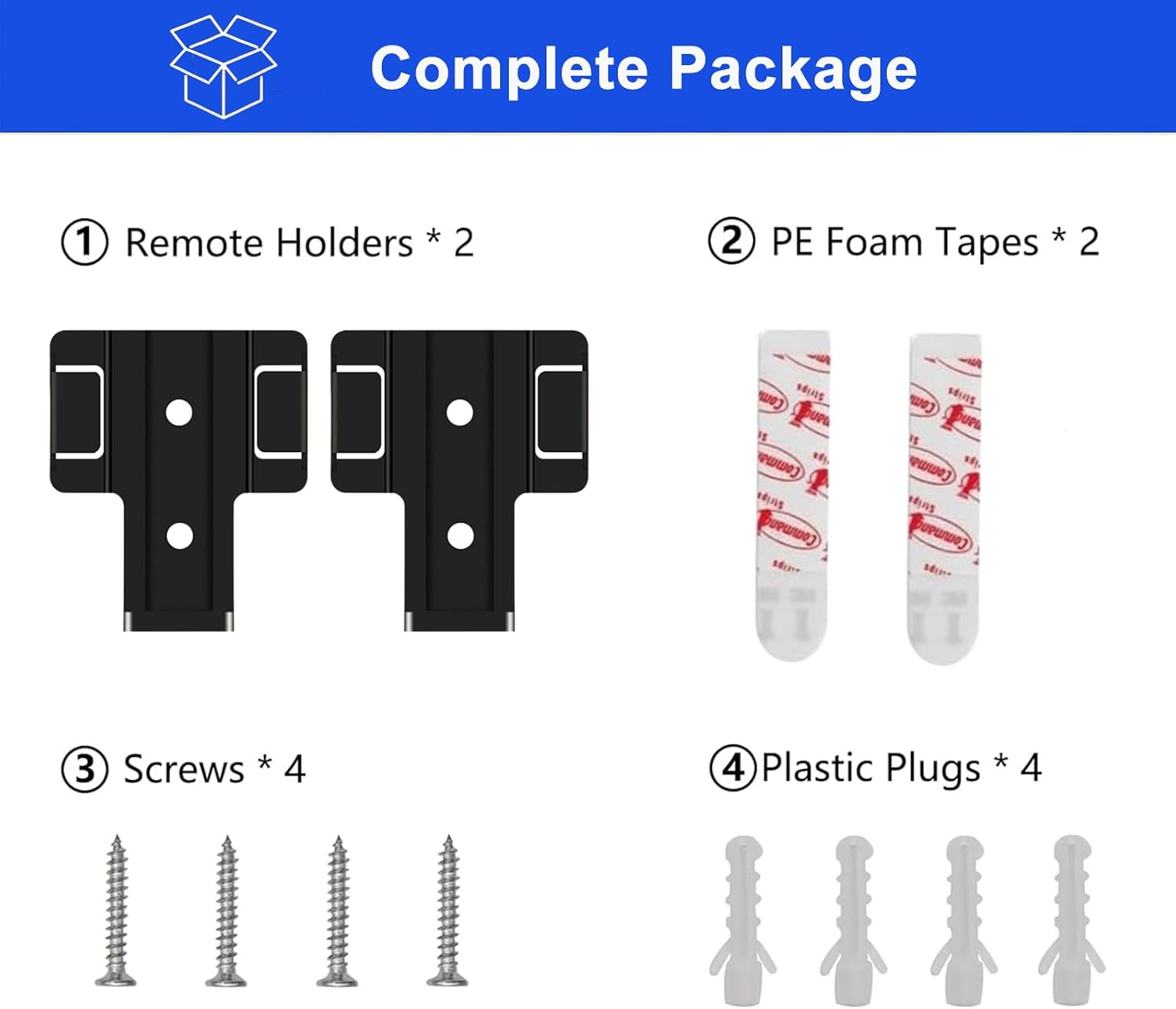 Fan Remote Holder Wall Mount for Hampton Bay and Home Decorators Collection Ceiling Fan / Set of 2