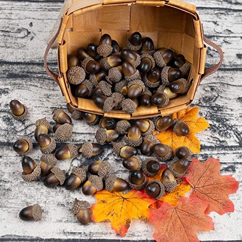 BigOtters 100 PCS Artificial Acorns for Fall Decor, Faux Acorn Bowl Fillers