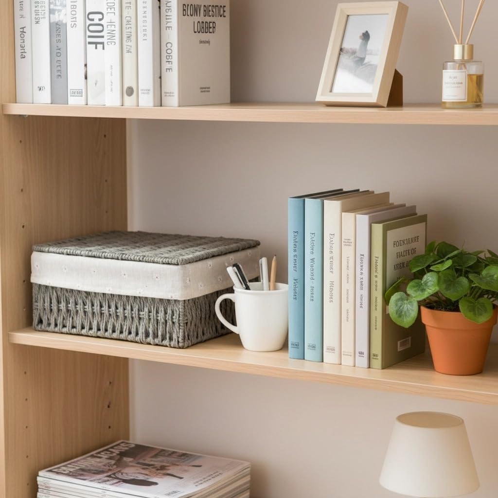 Woven Storage Basket / Grey / 7 x 4.3 x 3