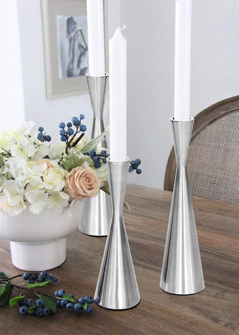 Vixdonos Taper Candlestick Holders Metal Candle Holders Set of 3 Table Decorative Candle Stand for Wedding, Dinning