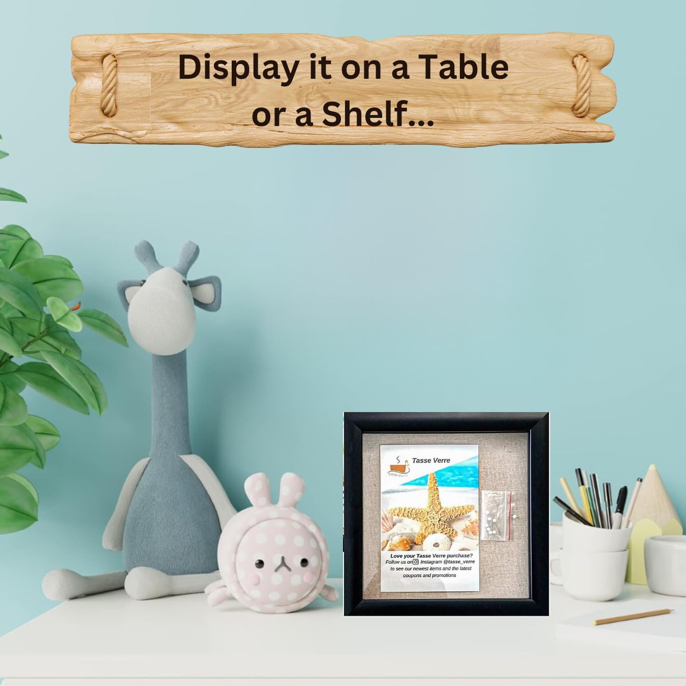 8x8 Black Display Shadow Box (2-Pack) Frame w/Linen Background and 16 Stick Pins - Ready to Hang Shadowbox Picture
