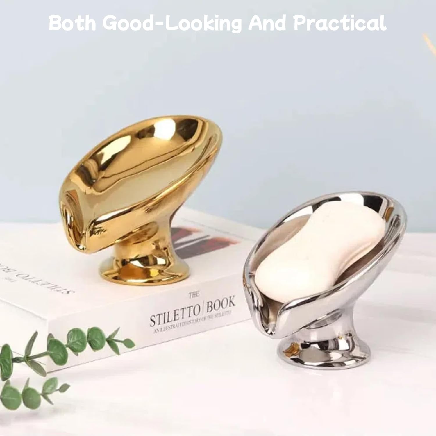 Metallic Glossy Ceramic Soap Holder / Golden