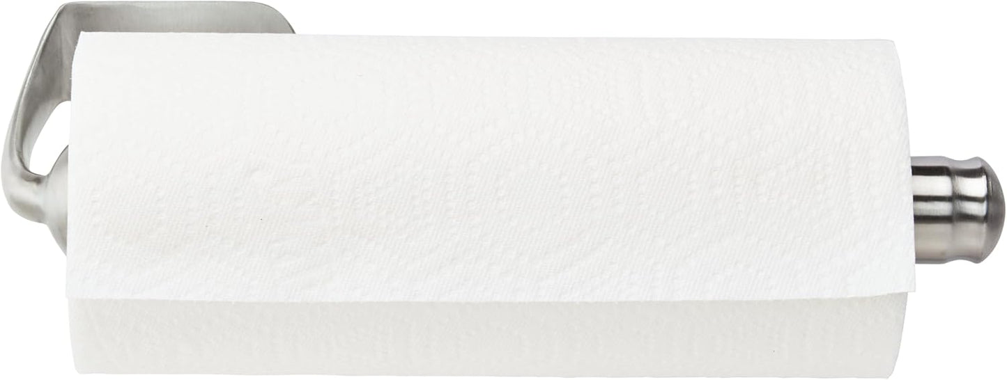 Kamenstein Perfect Tear Paper Towel Holder Wall Mount or Under Cabinet - Die Cast Aluminum, Patented Ratchet System