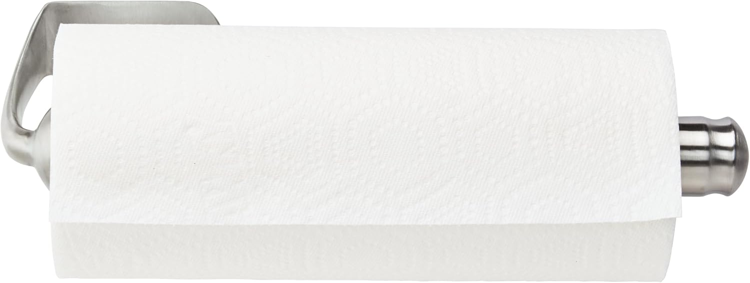 Kamenstein Perfect Tear Paper Towel Holder Wall Mount or Under Cabinet - Die Cast Aluminum, Patented Ratchet System