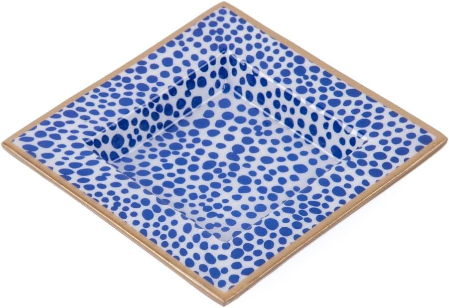 Catch All Tray / Polka Dot / Square / Blue