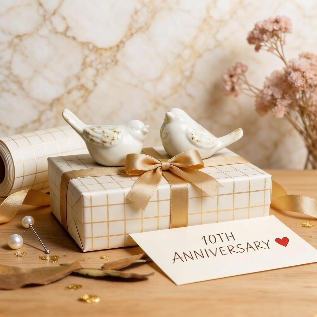 Ceramic Bird Figurines / Set of 2