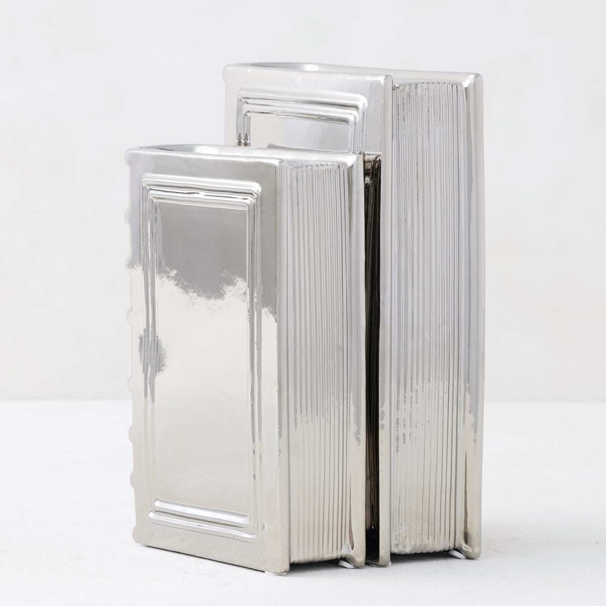 Ceramic Books Decorative Books / Silver / Set of 2