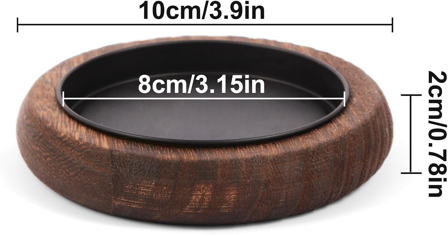 Wood Candle Holder Farmhouse Decor Wooden Pillar Candles Tray / Brown*4