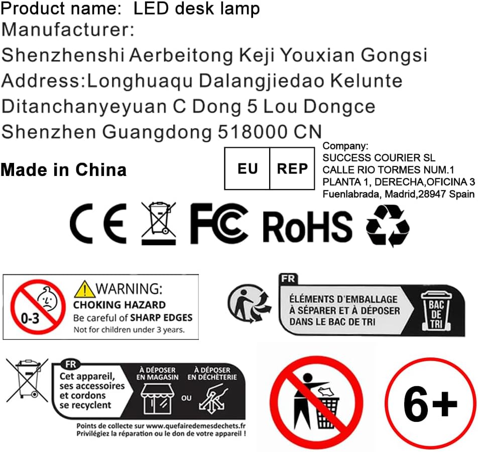 AILBTON Bright LED Desk Lamp with Clamp,Eye Caring Architect Led Desk Lights with Adjustable Swing Arm for Office