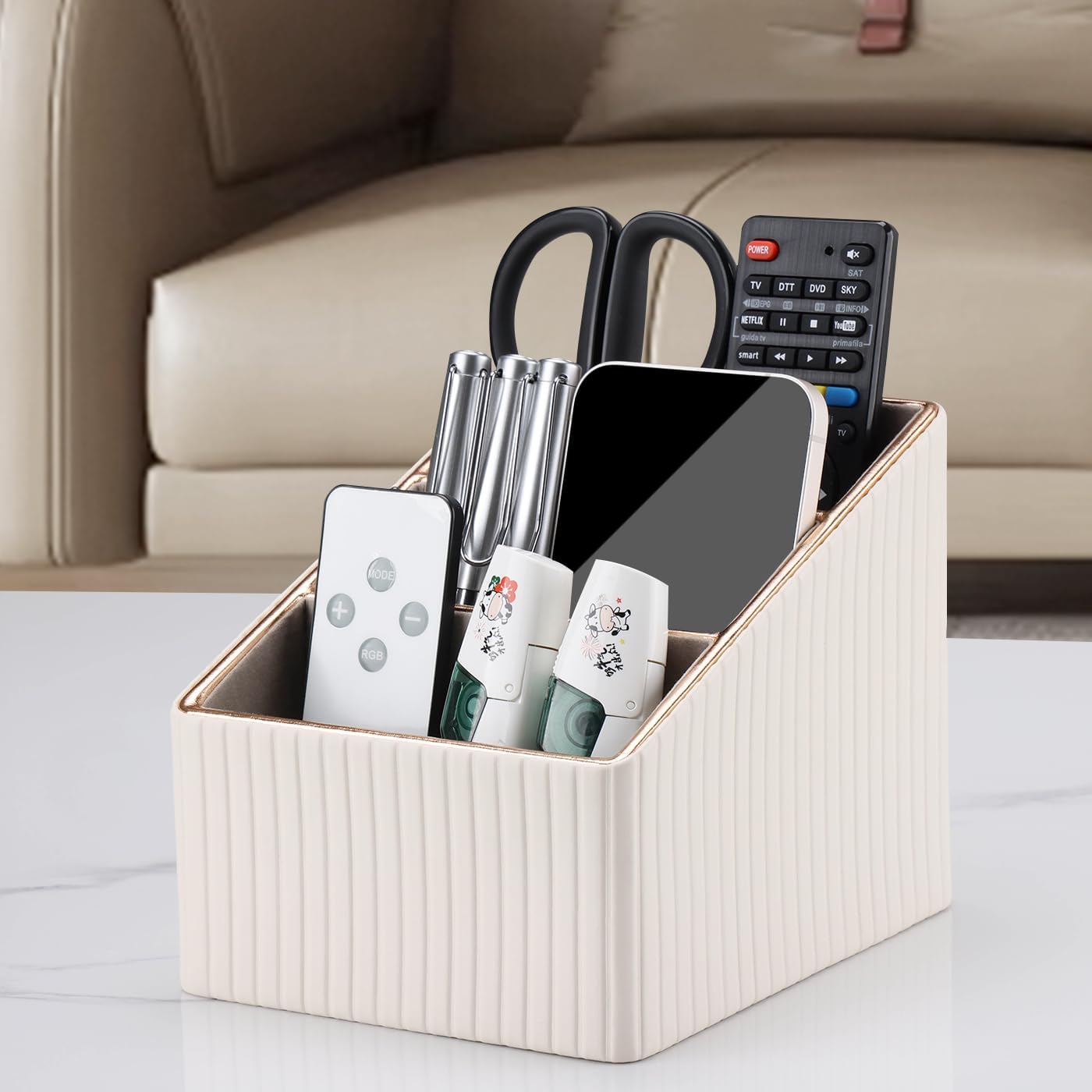 Remote Control Holder / Light Beige