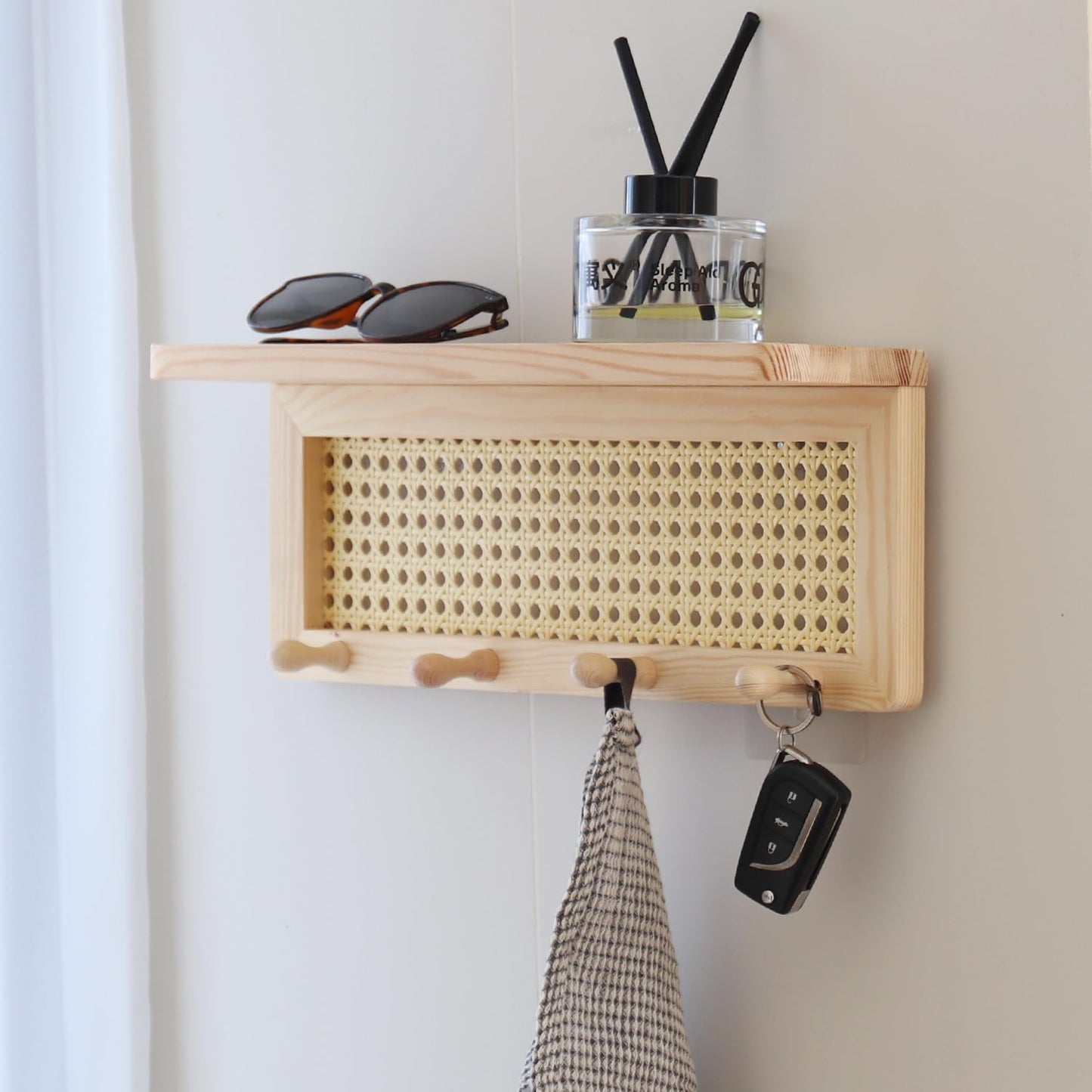 PE Rattan Key Holder / Burlywood