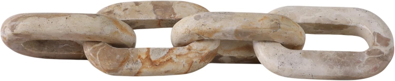 Marble Sculpture Decorative Object / 3.0" H / Ivory/beige
