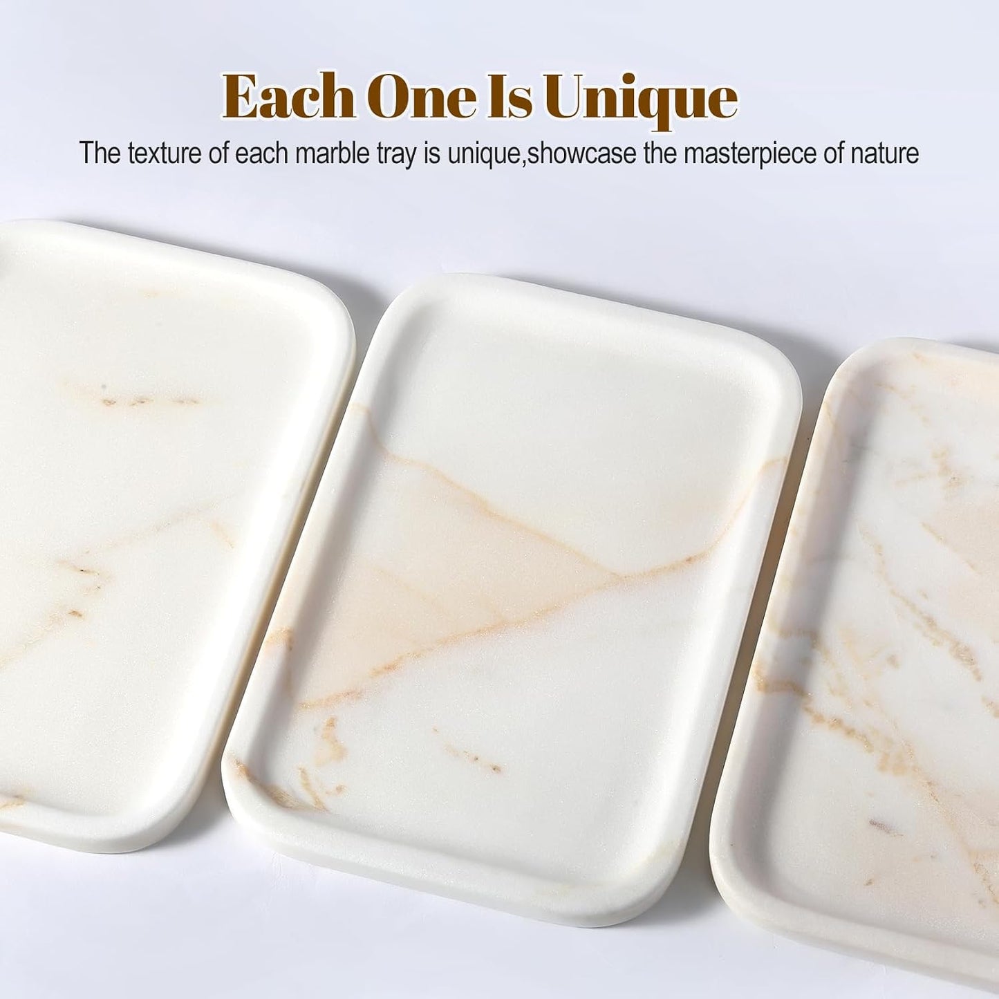 Marble Tray / Golden Calacatta / Natural / 12 x 8