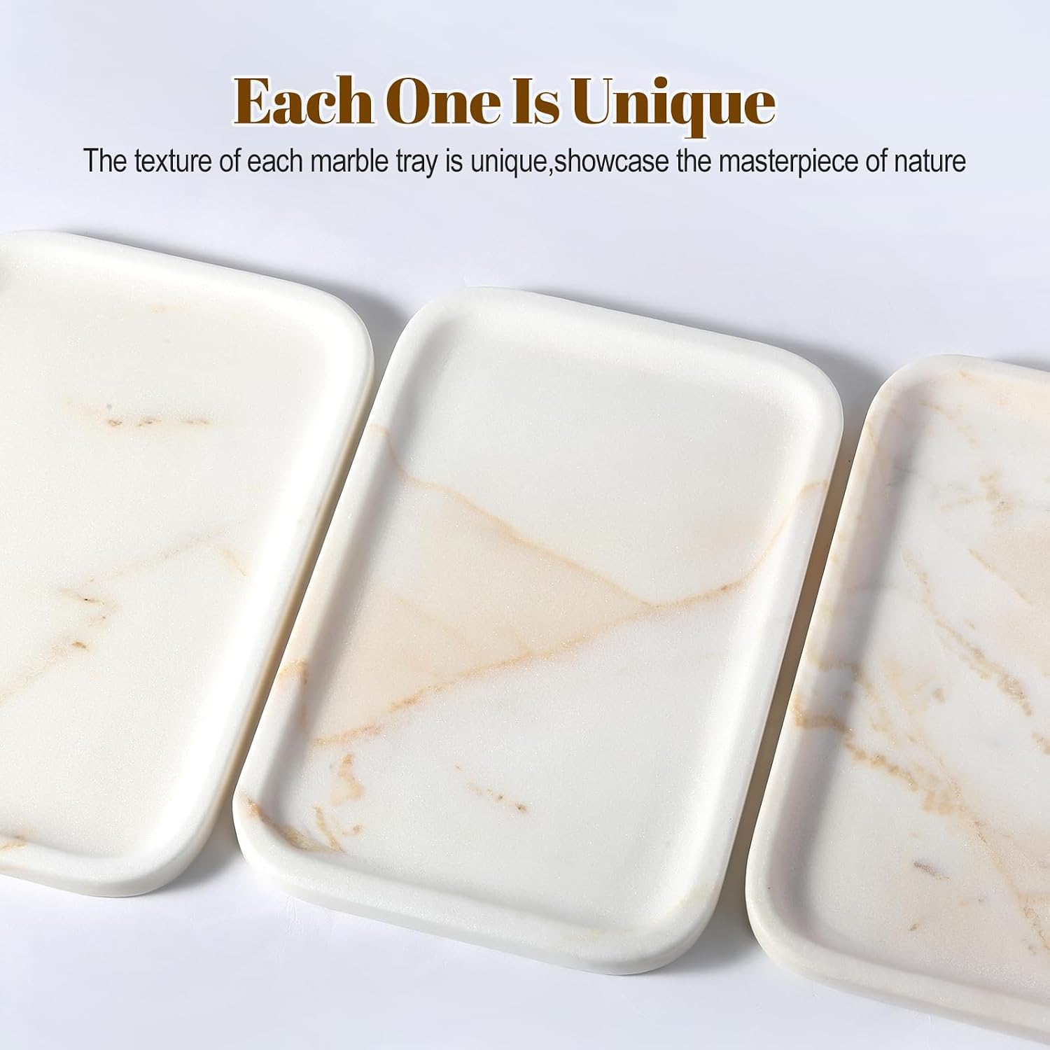 Marble Tray / Golden Calacatta / Natural / 12 x 8