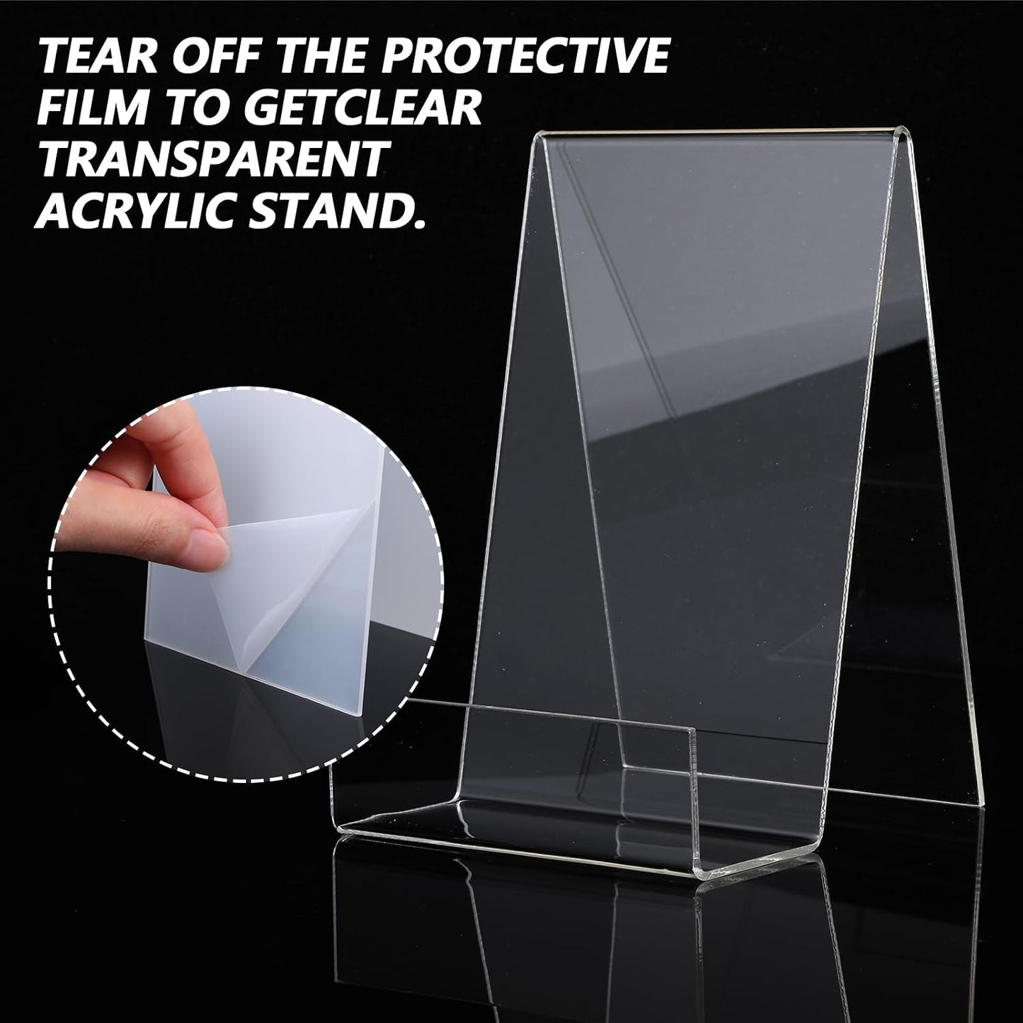 Acrylic Book Display Stand Tablet Holder Easel Holder for Displaying / Clear / 5.7 x 4 / Set of 12