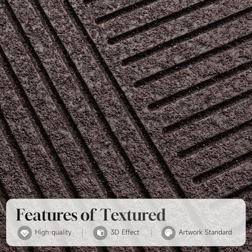 3D Textured Framed Neutral Abstract Wall Art Set, 3 Piece Modern Artwork