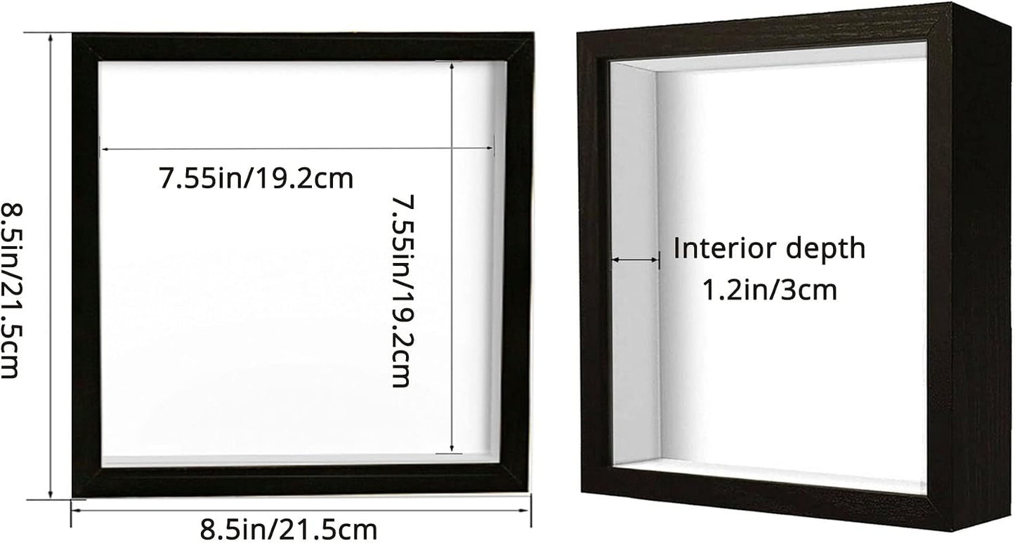 Shadow Box Frame 3D Picture Frame Acrylic Shadow BoxesDisplay Case Box for Memorabilia, Crafts, Tickets and Photos