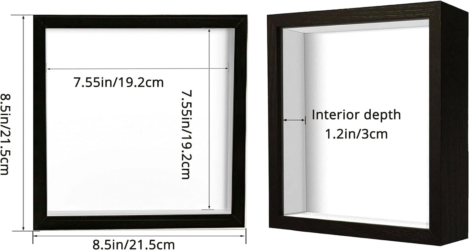 Shadow Box Frame 3D Picture Frame Acrylic Shadow BoxesDisplay Case Box for Memorabilia, Crafts, Tickets and Photos