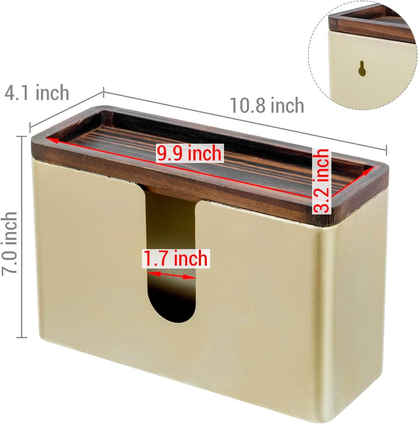 MyGift Gold Wall Mounted Paper Towel Holder, Folded Towel Dispenser | Wall dispenser neatly stores folded hand towels
