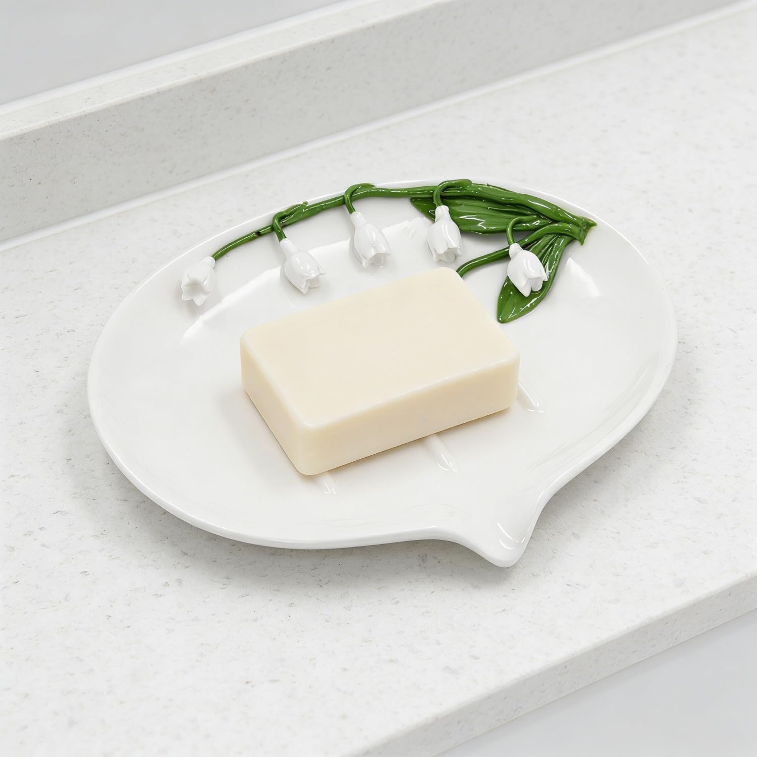 Modern Bar Soap Holder / White