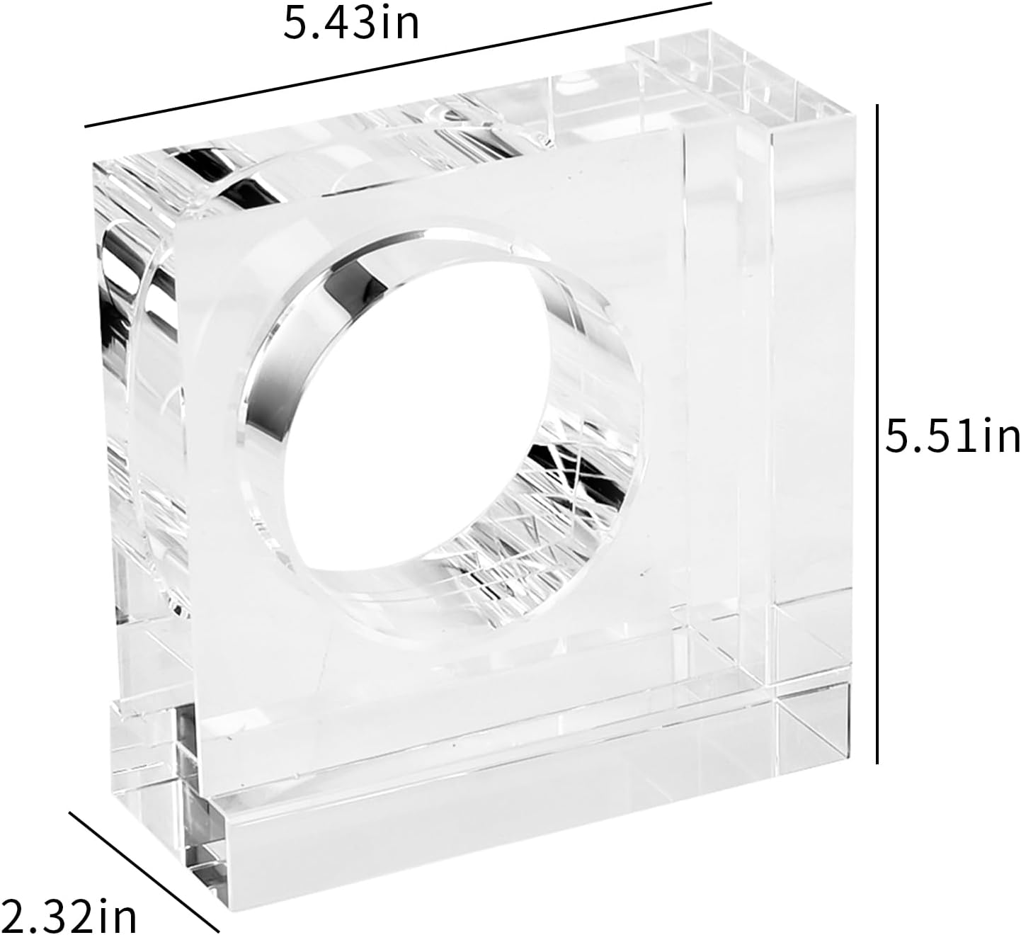 Handmade Crystal Bookends Square / Clear
