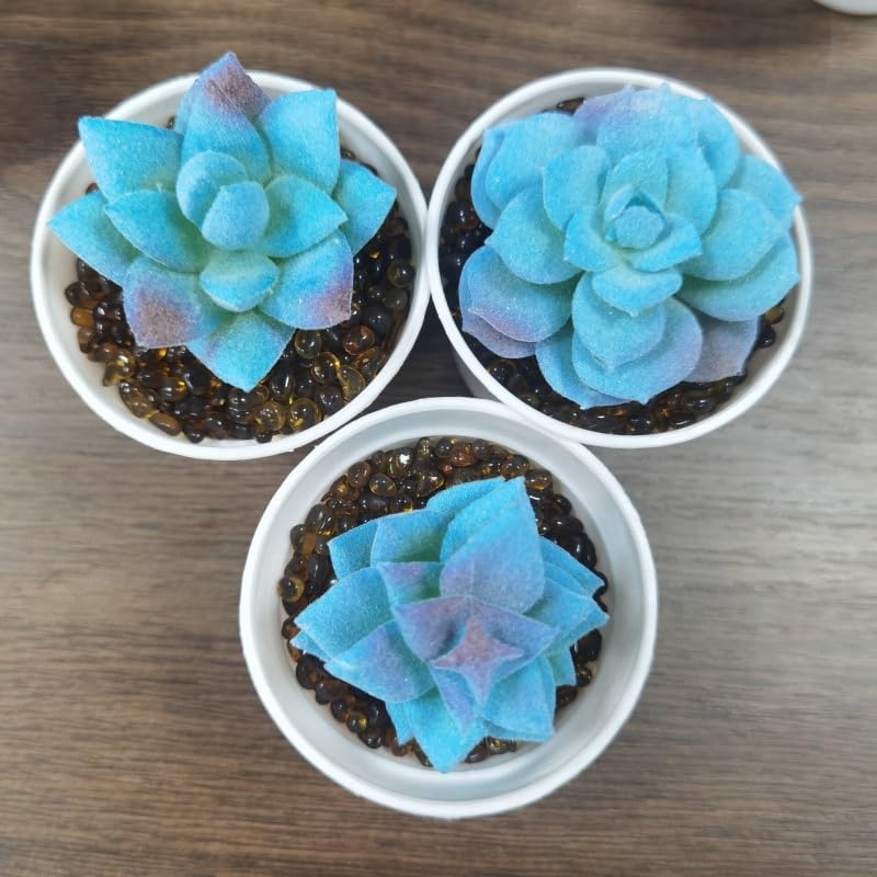 Artificial Air Plants that Look Real / Blue / Set of 12
