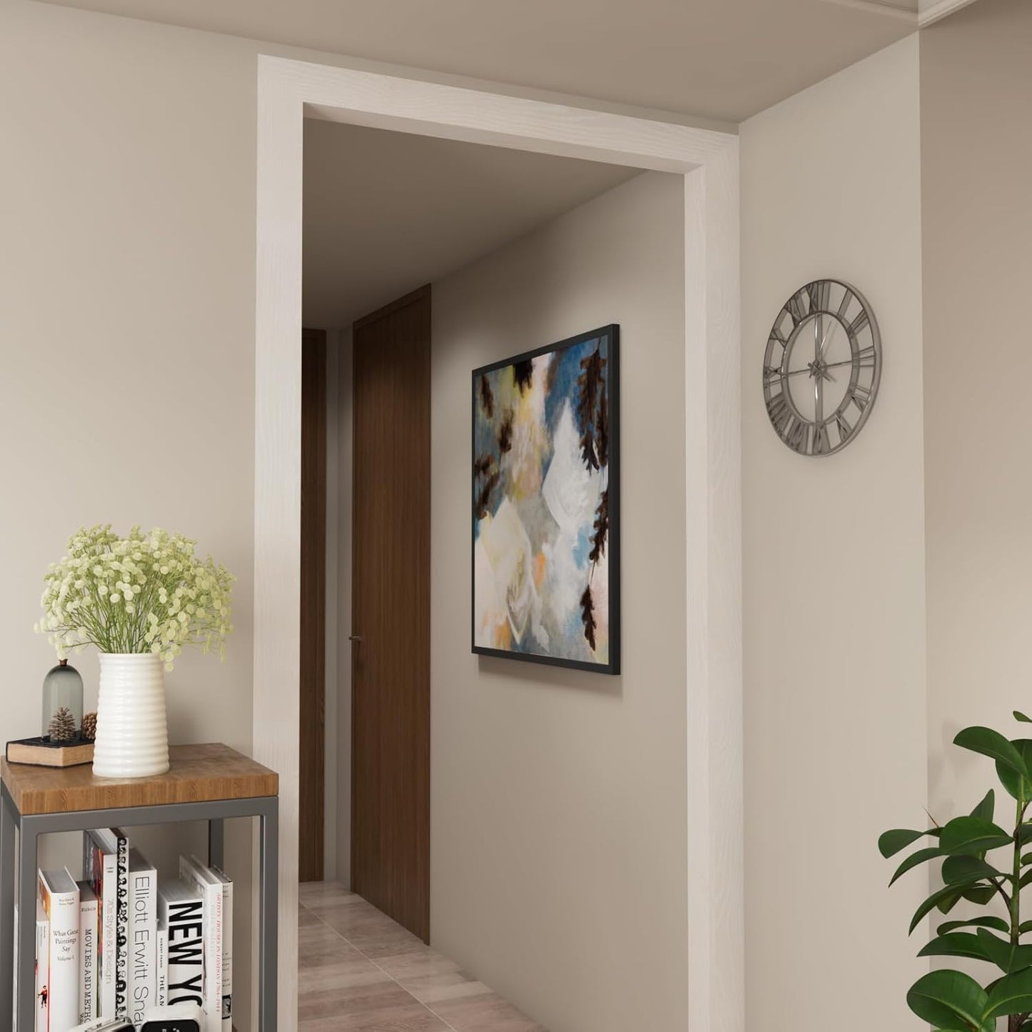 x Wood Wallpaper Border Peel and Stick Wall Border Textured Wood Grain / 3 x 600 / Silver White