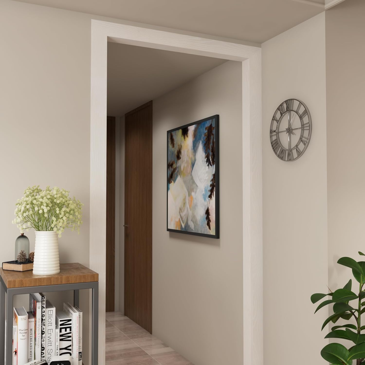 x Wood Wallpaper Border Peel and Stick Wall Border Textured Wood Grain / 3 x 600 / Silver White