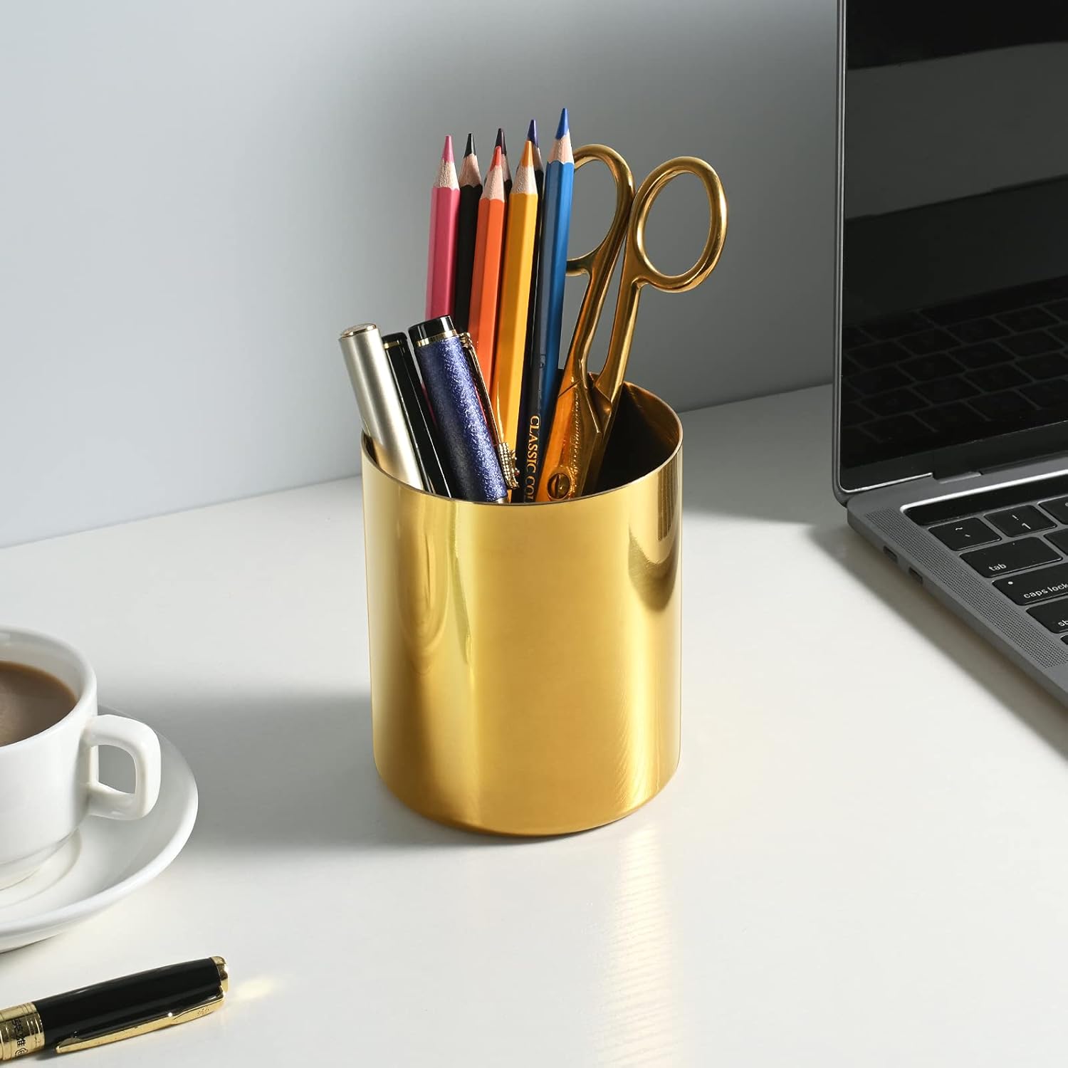 Vacuum Plating Makeup Brush Holder / Gold