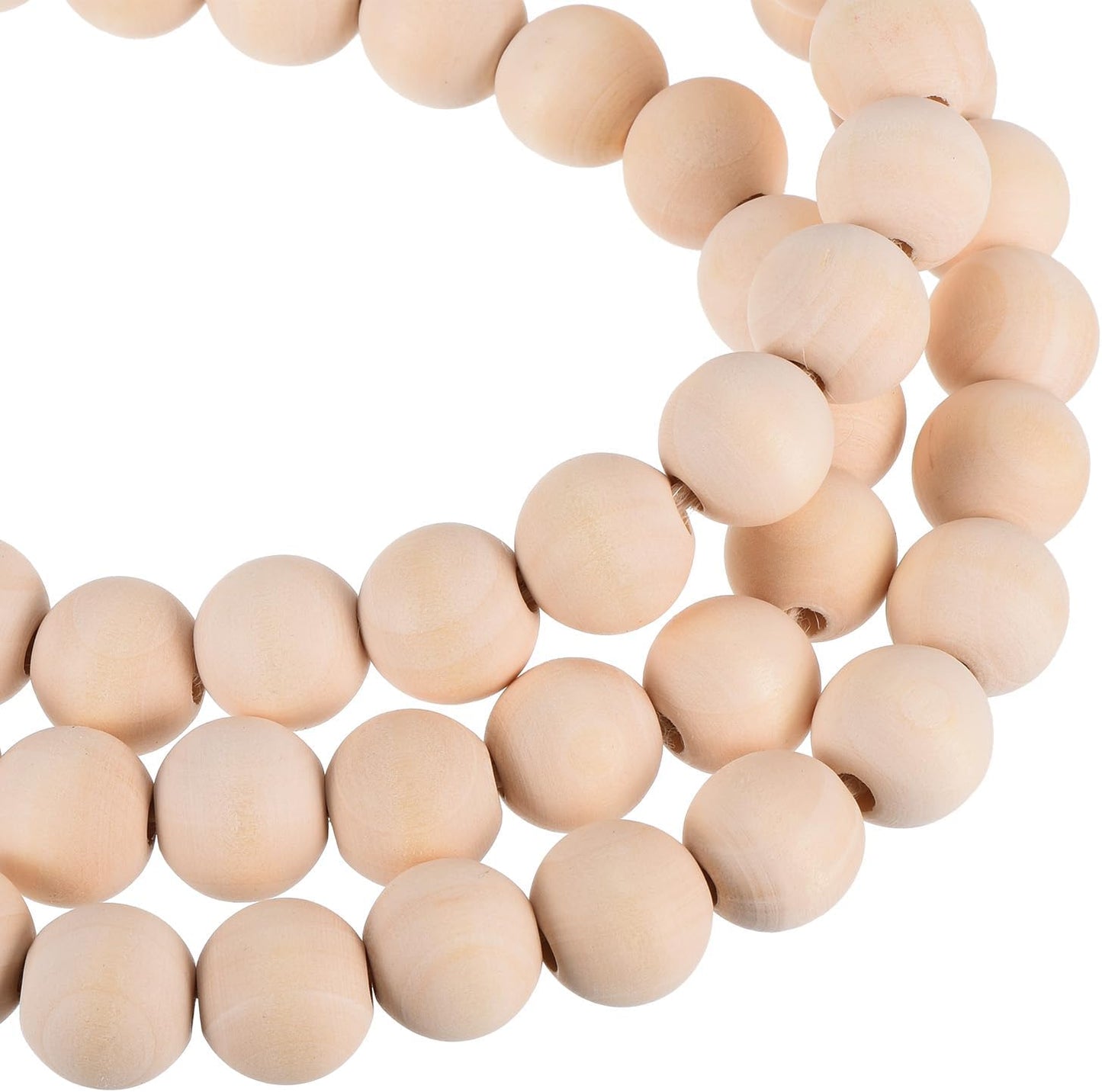 Wood Bead Garland Home Decor / Burlywood / 31 Inch