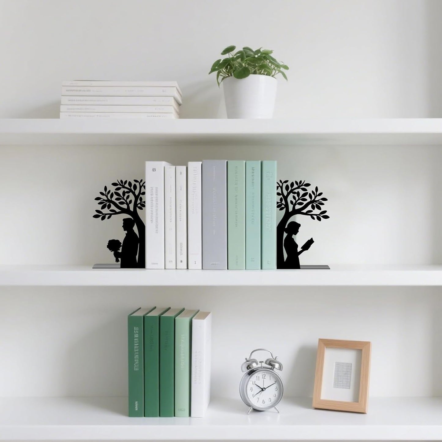 Metal Bookends Book Ends / Tree of Life / Black