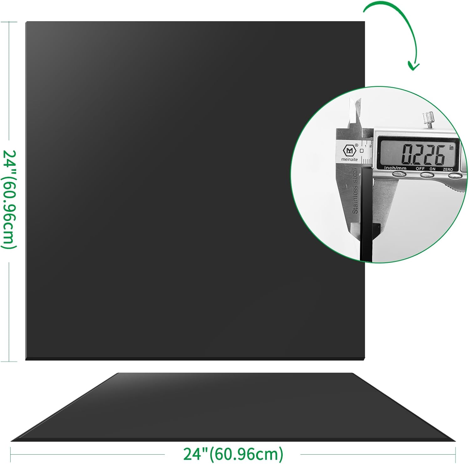 x PVC Tiles / Black / 24 x 24 / Set of 12