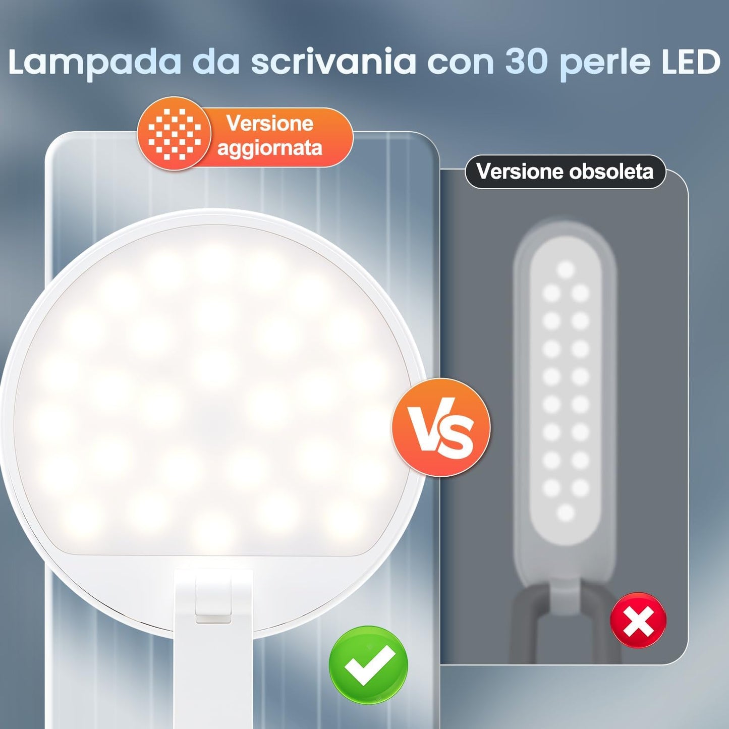 Battery Battery Operated Cordless Rechargeable Lamp - 3600mAh 10 Brightness Wireless LED Desk Table Lamp, Small Mini