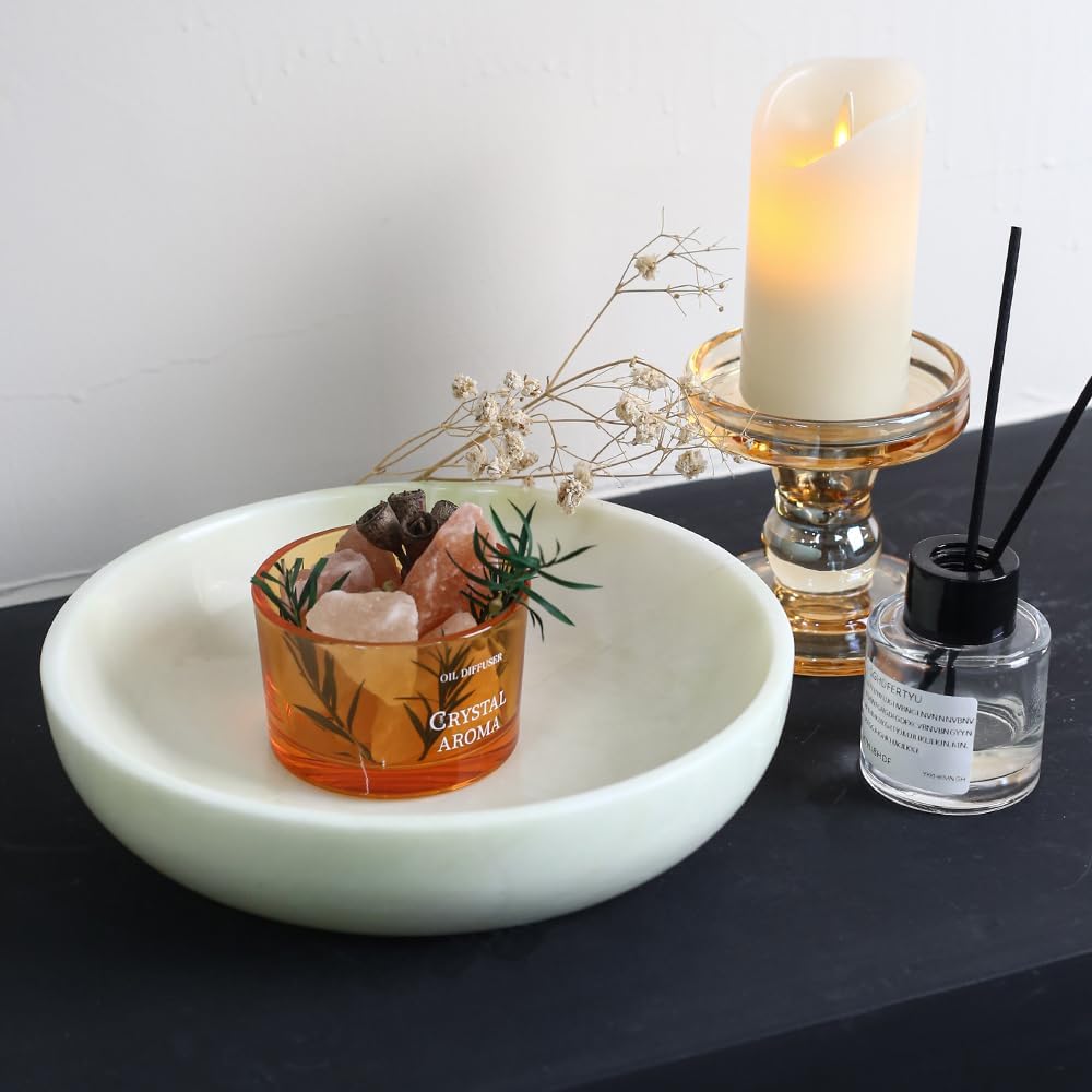 Marble Fruit Bowl / Light Green / 7.8 x 1.9