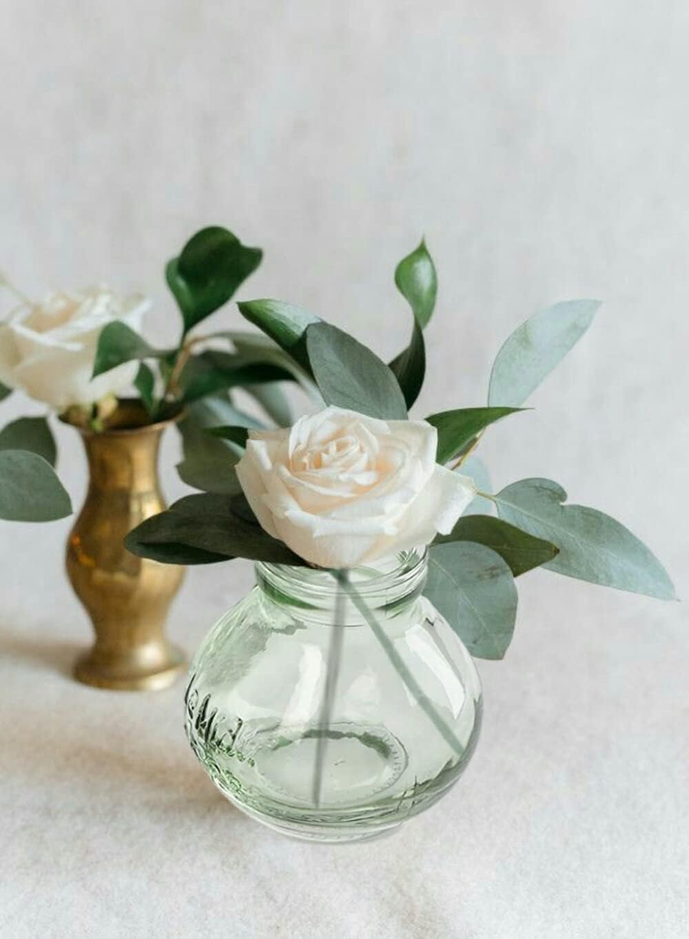 Mini Glass Le Midi Bell Bud Vase / Twin / Green