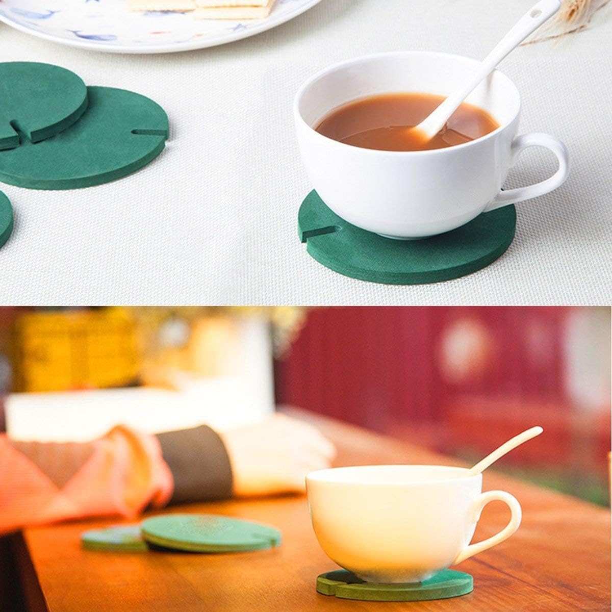 Flowerpot Holder for Drinks Novelty Gift / Green / Set of 6